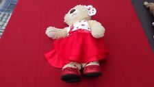 Build a Bear Teddy, 38cm mit Schleife, Kleid und Schuhen, inkl. Geburtsurkunde