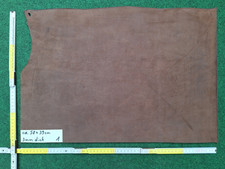 Rindnubuk Rindsleder dunkelbraun Lederreste 3mm dick