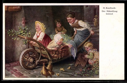 Künstler hermann kaulbach - künstler-ak,