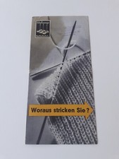 Alte Broschüre / Werbung, Schachenmayr, NoMotta Wolle, Woraus stricken Sie?