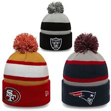 New Era NFL Beanie Winter Mütze Cap Patriots Raiders 49ers Bommelmütze