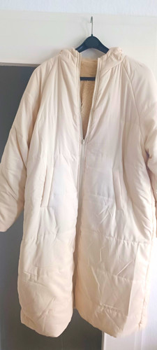 Damen steppmantel beige - steppmantel, lang