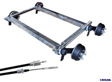 Schlegl 2800kg Anhänger Tandem Achse 2xSB14 Auflage 1200mm LK 5x112 gebremst 690
