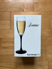 Vintage Set mit 4 Domino Luminarc Champagnergläsern CHAMPAGNER SEKT GLÄSER OVP