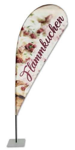 Flammkuchen beachflag tropfen - flammkuchen,