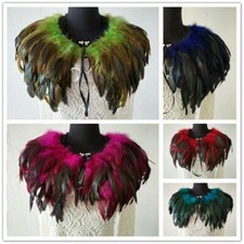 Feder Cape Schal Kragen Fransen Quasten Handgemacht Kostüm Party Tanz