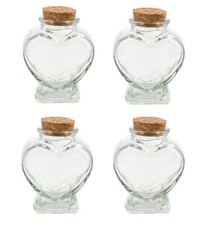 4 Glasflaschen mit Korken