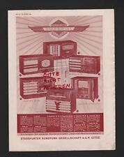 STASSFURT, Werbung 1936, Stassfurter Rundfunk-GmbH Imperial Fernempfänger