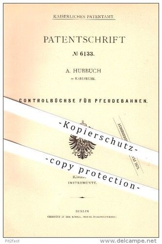 Original patent hubbuch - original,