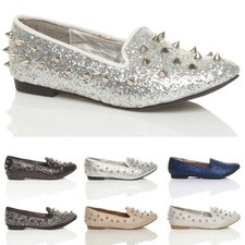 DAMEN FLACHE PUNK GOTH SPIKE