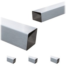 Rohr Vierkantrohr Rechteckrohr Edelstahlrohr Edelstahl V2A VA Rohre bis 145cm A2