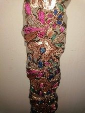 Paillettenverziertes Sari