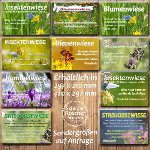 Schild insektenwiese - 🐞schild,
