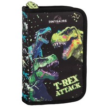 Dino Federtasche gefüllt Federmäppchen Federmappe Stifte Mäppchen Dinosaurier