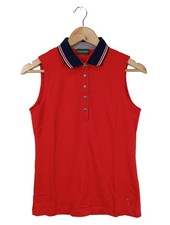 GOLFINO Polo Top Damen Top Gr. DE 36 rot Casual-Look