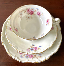 Hertel Jacob Porzellan Tasse Unterteller Kuchenteller Vintage