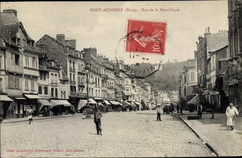 Pont audemer eure rue - audemer, eure,