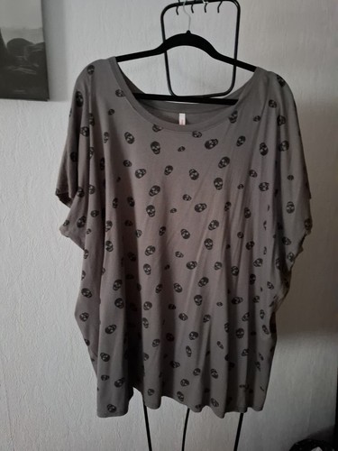 Sheego longshirt grau skull - longshirt, m.skull