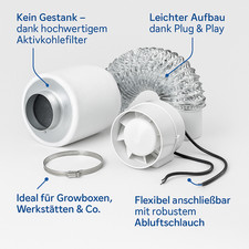 Abluft belüftungsset grow - abluft,