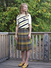 Damenrock Wollrock Faltenrock kariert 90er True VINTAGE 90s pleated wool skirt
