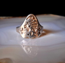Ring Silber 925 Hopi Indianer Häuptlingskopf attraktiv chief ring 17mm vintage