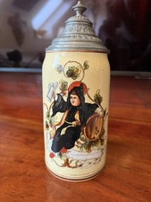 Krug Bierkrug Zinndeckel