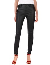 Damen Kunstleder Hose skinny