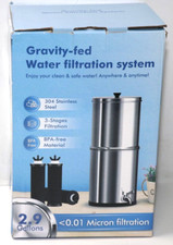 Purewell-2,9 Gallonen Wasserfiltersystem mit 3 schwarzen Elementen, mir Beule