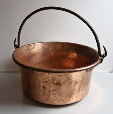 Antiker Kupfer XXL Kupferkessel Hexenkessel Kupfereimer Kessel Brennholz Sauna