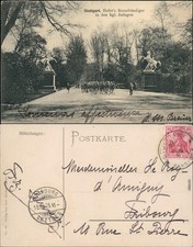 Ansichtskarte Stuttgart Hofer´s Rossebändiger in den kgl. Anlagen 1905