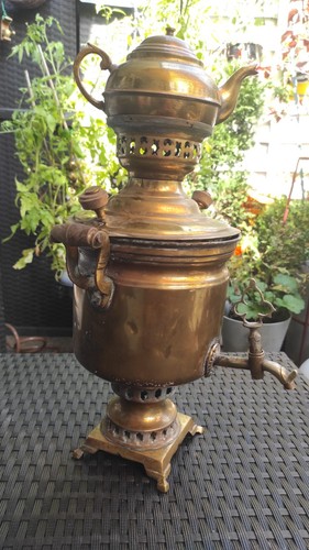 Antiker messing samowar - antiker, messing-samowar