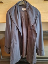 Figurschmeichelnd! Ulla Popken Mantel Stretch A-Linie SELECTION Dunkelblau 42/44