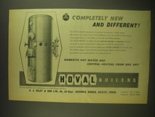 1958 Hoval Boilers Ad -