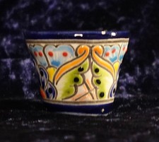 Mexikanischer Blumentopf handbemalt Dekoration bunt farbig Miniatur Puppenstube