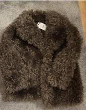 Zara Mantel im Shearling Stil, braun M, neu, Größe M