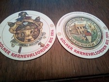 Reissdorf Kölner Karnevalsorden bis 1914 Brauerei Bierdeckel Bier 2 Stk