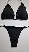 Damen Bikini Set , Sexy Tanga G-String Bademode 2er Set Schwarz Neu
