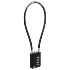 4-stelliges Zahlenschloss mit 30cm Stahlkabel, Hochsicherheit, , vielseitig