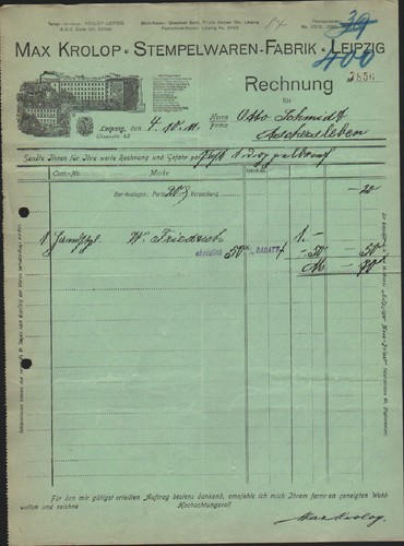 Leipzig rechnung 1911 - leipzig,,