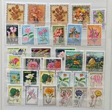 Konvolut Blumen - Orchideen  31 Stück Dauer -Sondermarken  alt gestempelt