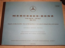 MERCEDES WERKSTATTHANDBUCH  Typ 350SL 350 SLC Fahrgestell/Aufbau Ersatzteilliste