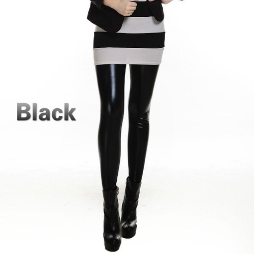 Damen wet look - wet-look, leggings