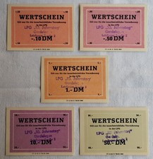 5x Wertschein LPG Geld " 10