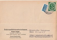 ESSEN KUPFERDREH - Ruhrsandsteinunternehmen Franz Seppl / Postkarte von 1951