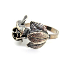 Top Designer Ring 925 Silber Rosen TeKa Theodor Klotz Modernist 70s exklusiv