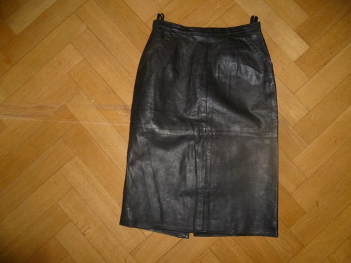 Lederrock vintage 80er schwarz - lederrock,