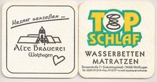 Alte Brauerei Wolfhagen  - alter Bierdeckel "Top Schlaf Wolfhagen"