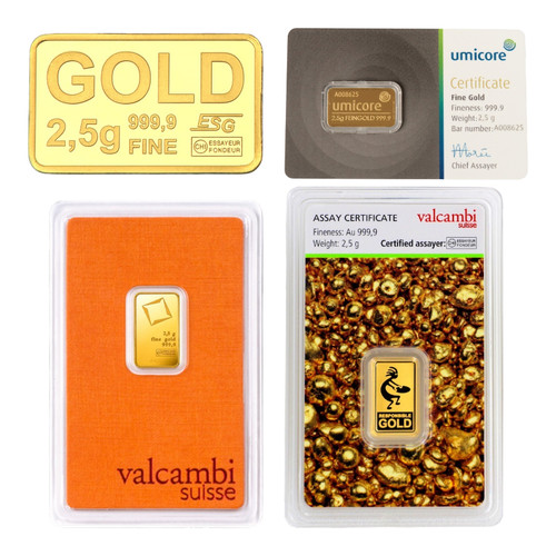 Goldbarren 999 9 - g, –