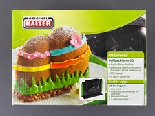 Original KAISER große 0,7L Oster Eier 3D Voll Backform inkl. Rezept NEU