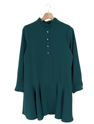 Zara langarmkleid türkis - zara,